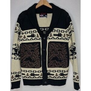 Evil Dead 2 Middle Of Beyond Necronomicon Cardigan Men M Horror Knit Button Dawn